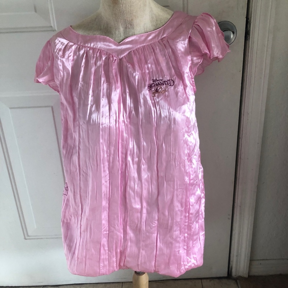 Disneys enchanted women’s large pajama set y2k limited edition pink silky